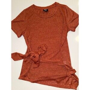 Bobeau Rust Knit Side-Tie Top — Size M